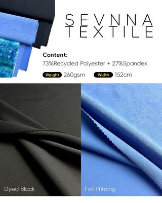 अनुकूलन योग्य योगा पहनें कपड़े 152 सेमी चौड़ाई और इष्टतम आराम और शैली के लिए गोल बुनाई के साथ