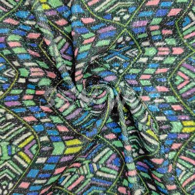 Soft Comfortable Double Knit Fabric with Recycled Poly and Metallic for Summer/Autumn Wear गर्मियों/शरद ऋतु पहनने के लिए