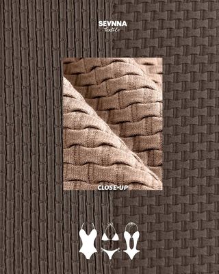 105 सेमी पुनर्नवीनीकरण नायलॉन स्पैन्डेक्स डबल बुनाई कपड़े 360 ग्राम