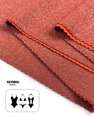 गर्मी और शरद ऋतु के लिए पुनर्नवीनीकरण नायलॉन और धातु परिष्करण के साथ 230 ग्राम वजन का डबल बुना हुआ कपड़े