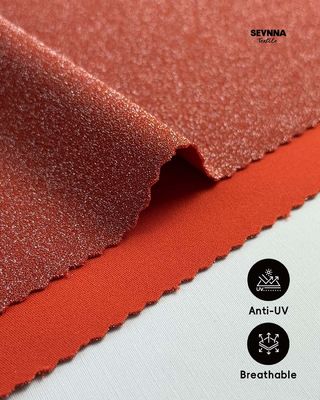 गर्मी और शरद ऋतु के लिए पुनर्नवीनीकरण नायलॉन और धातु परिष्करण के साथ 230 ग्राम वजन का डबल बुना हुआ कपड़े