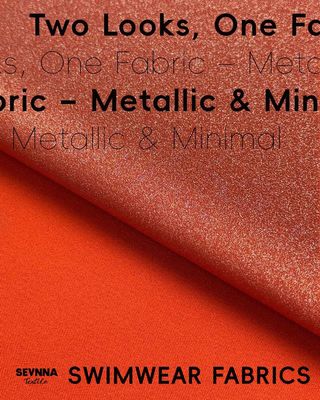 गर्मी और शरद ऋतु के लिए पुनर्नवीनीकरण नायलॉन और धातु परिष्करण के साथ 230 ग्राम वजन का डबल बुना हुआ कपड़े