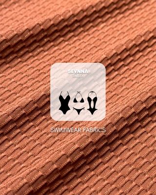 उच्च प्रदर्शन वाले स्विमवियर के लिए 130 सेमी चौड़ाई 250 ग्राम वजन और पुनर्नवीनीकरण नायलॉन संरचना के साथ प्रीमियम बनावट वाले स्विम कपड़े