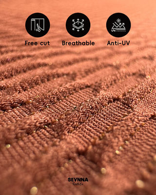 उच्च प्रदर्शन वाले स्विमवियर के लिए 130 सेमी चौड़ाई 250 ग्राम वजन और पुनर्नवीनीकरण नायलॉन संरचना के साथ प्रीमियम बनावट वाले स्विम कपड़े