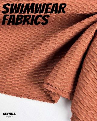 उच्च प्रदर्शन वाले स्विमवियर के लिए 130 सेमी चौड़ाई 250 ग्राम वजन और पुनर्नवीनीकरण नायलॉन संरचना के साथ प्रीमियम बनावट वाले स्विम कपड़े