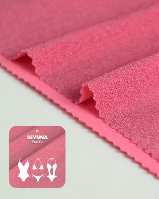 Eco Friendly Swimwear Fabric with 150cm Width Silver Lurex and GRS Certified for Sustainable Swimwear