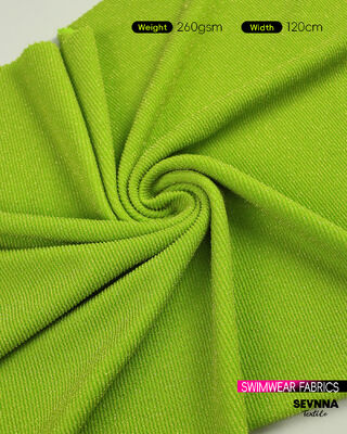 पर्यावरण के अनुकूल स्विमवियर फैब्रिक, 120 सेमी चौड़ाई, सांस लेने योग्य और टिकाऊ पुनर्नवीनीकरण स्विमवियर सामग्री