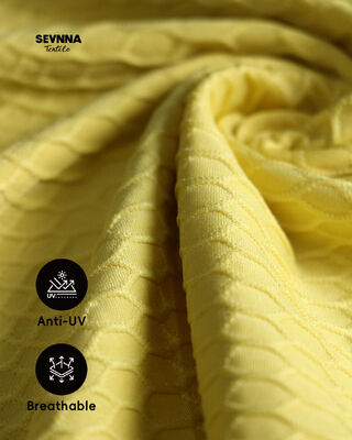 इको फ्रेंडली स्विमवियर फैब्रिक, जो स्विमवियर संग्रहों के लिए बेहतर टिकाऊपन और आराम के साथ पर्यावरणीय मानकों को पूरा करने के लिए विकसित किया गया है