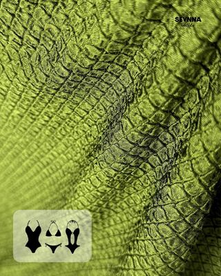 285gsm क्लोरीन प्रतिरोधी त्वरित सूखने वाले पुनर्नवीनीकरण किए गए स्विमवियर कपड़े सतत पर्यावरण के अनुकूल स्विमवियर के लिए