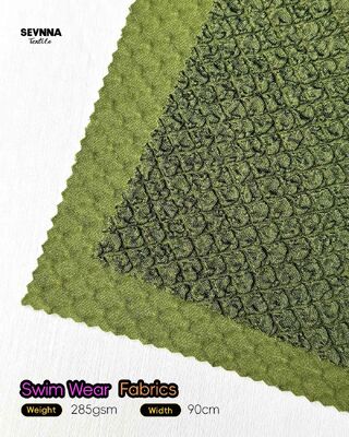 285gsm क्लोरीन प्रतिरोधी त्वरित सूखने वाले पुनर्नवीनीकरण किए गए स्विमवियर कपड़े सतत पर्यावरण के अनुकूल स्विमवियर के लिए