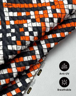 UPF 50+ सूर्य संरक्षण और 95% पुनर्नवीनीकरण नायलॉन के साथ उच्च रंग स्थिरता बनावट तैराकी कपड़े