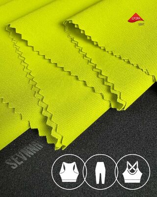 150 ग्राम सक्रिय वस्त्र और जिम उपयोग के लिए निर्बाध नमी-विघटन स्पोर्ट ब्रा कपड़े