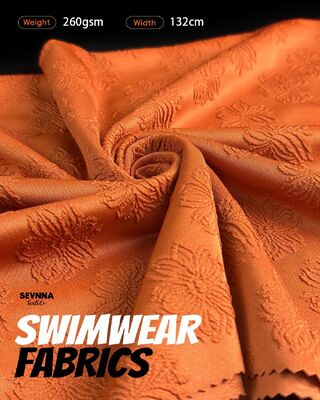 पर्यावरण के अनुकूल वस्त्रों के लिए 260 ग्राम वजन 132 सेमी चौड़ाई और मशीन धोने योग्य टिकाऊ पुनर्नवीनीकरण पॉलिएस्टर कपड़े