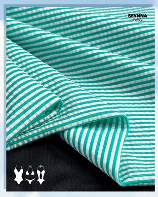 180gsm सांस लेने योग्य त्वरित-सुखाने वाला पुनर्नवीनीकरण स्विमवीयर फैब्रिक टिकाऊ स्विमवीयर उत्पादन के लिए