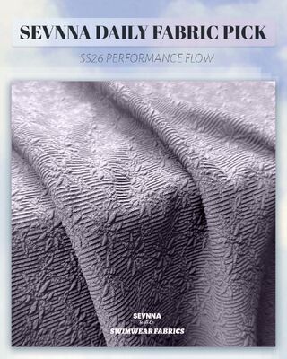 320gsm UPF 50+ बनावट वाला स्विम फैब्रिक उच्च क्लोरीन प्रतिरोध के साथ टिकाऊ स्विमवियर के लिए