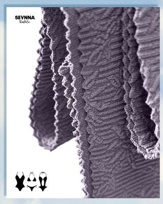 320gsm UPF 50+ बनावट वाला स्विम फैब्रिक उच्च क्लोरीन प्रतिरोध के साथ टिकाऊ स्विमवियर के लिए