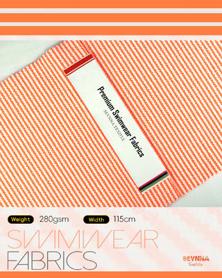 95% पुनर्नवीनीकरण पॉलिएस्टर + 5% स्पैन्डेक्स, 280gsm वजन और स्विमवियर के लिए उच्च सांस लेने की क्षमता के साथ प्रीमियम टेक्सचर्ड स्विम फैब्रिक