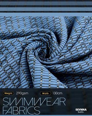 290gsm पुनर्नवीनीकरण स्विमवीयर फ़ैब्रिक इको फ्रेंडली टिकाऊ स्विम मटीरियल गर्मियों के स्विमवीयर के लिए