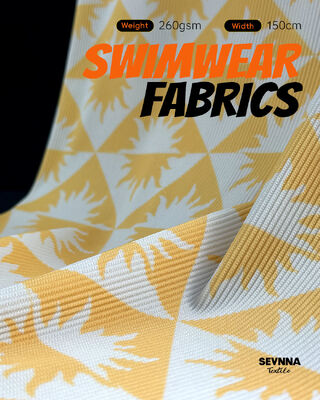 260gsm उच्च क्लोरीन प्रतिरोध UPF 50+ बनावट वाला स्विम फैब्रिक टिकाऊ स्विमवियर के लिए