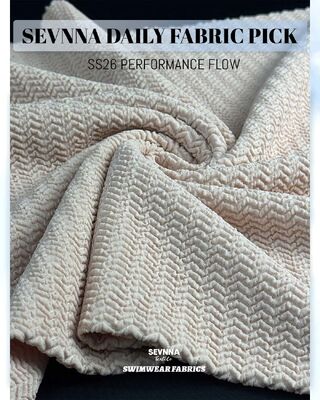 पर्यावरण के अनुकूल स्विमवियर कपड़े दो तरफा लोच 130 सेमी चौड़ाई और 250 ग्राम वजन के साथ टिकाऊ स्विमवियर के लिए