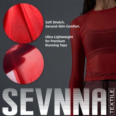 75GSM UPF 30+ Ultra Lightweight PA LYCRA SPORT Stretch Fabric for Running Tops SP7915